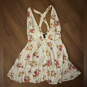 Forever21 Floral Crossback Fitted Waist Dress
